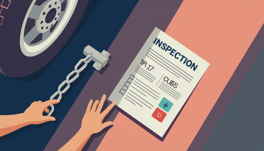 Illustration for pre-trip trailer inspection steps