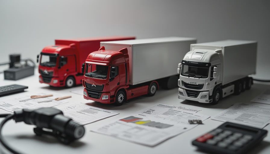 Visual context for total cost of ownership electric vs diesel truck